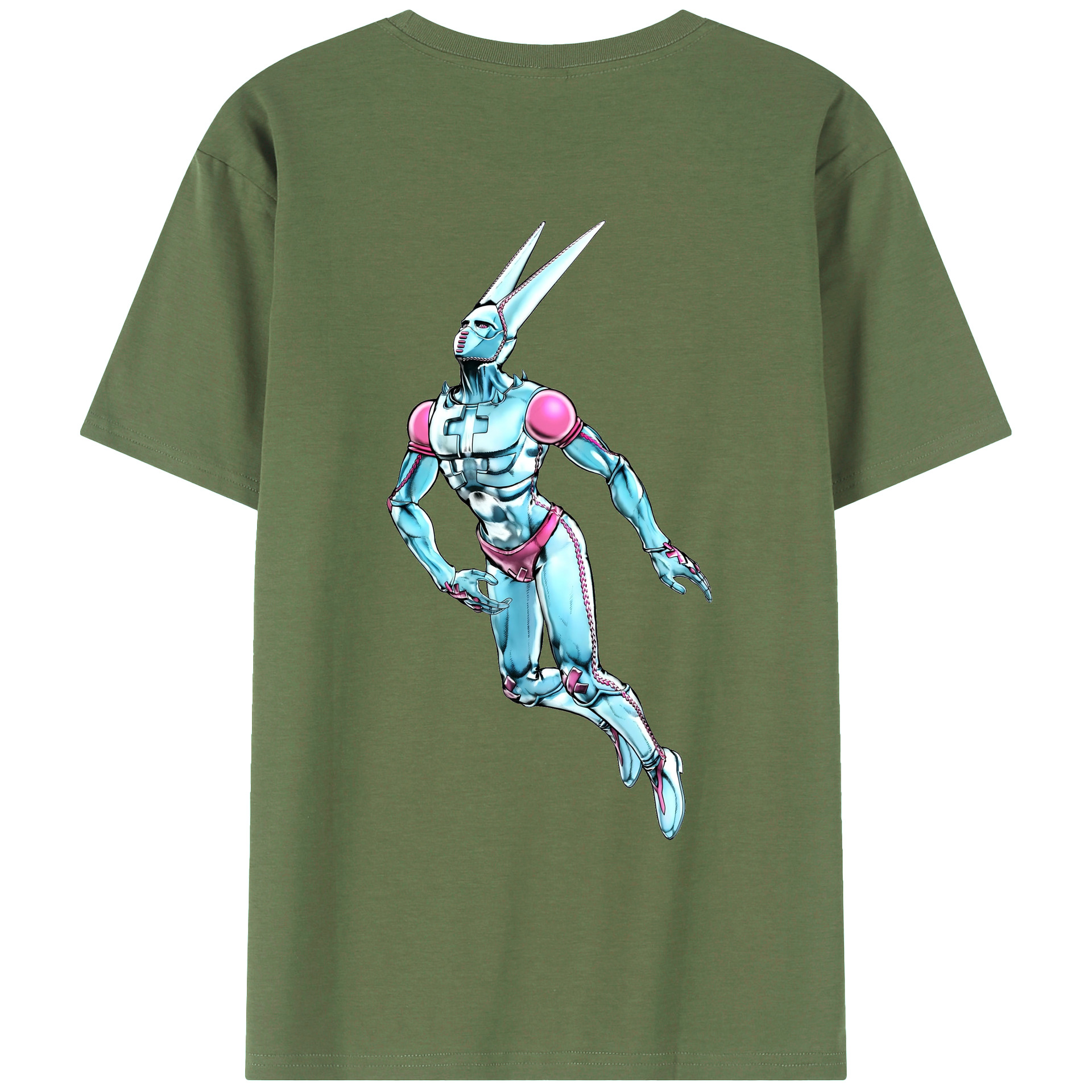 （画像用） ジョジョの奇妙な冒険 JoJo's Bizarre Adventure 綿100％ メンズ半袖Tシャツ（バックプリント） 通気性